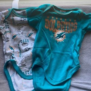 2 for $8 Miami Dolphins Onesies 0-3 months
